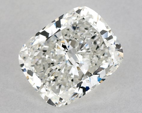 This 2.6 carat cushion modified diamond H color VS2 clarity has Very Good proportions and a diamond grading report from GIA